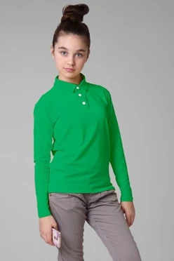 Лонгслив Декстер Плюс детский, однотонный зелёный