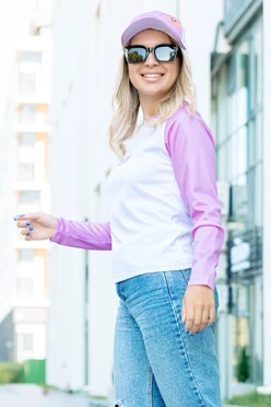 Лонгслив Спэйс Плюс женский с полной запечаткой "Akura"