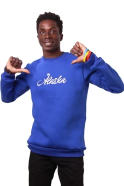 Свитшот Тревис из футера унисекс, однотонная "Alaska"