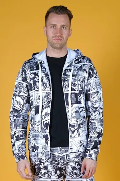 Балахон Ронни унисекс из адидаса с полной запечаткой "Manga"