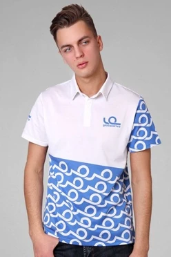 Поло Стар унисекс из ники с полной запечаткой "Globaldrive"