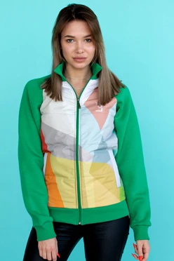 Толстовка Оскар из футера унисекс, с частичной запечаткой "Geometry"