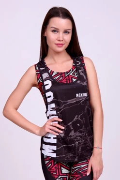 Майка Рекорд женская с полной запечаткой