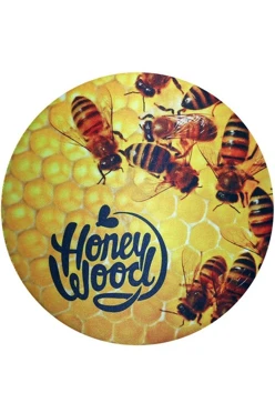 Коврик для мыши круглый 3 мм, с полной запечаткой "HoneuWood"