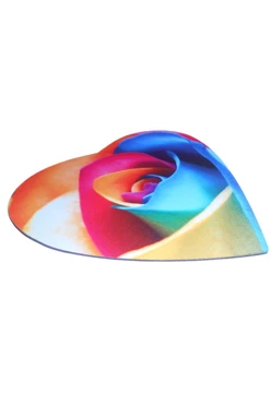 Коврик для мыши в форме сердца 3 мм, с полной запечаткой "Rose"