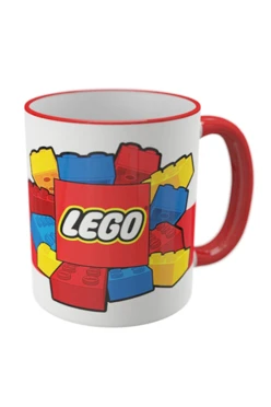 Кружка с цветной каймой и ручкой, с полной запечаткой