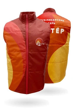Жилет Портер Лайт со стежкой унисекс, с полной запечаткой