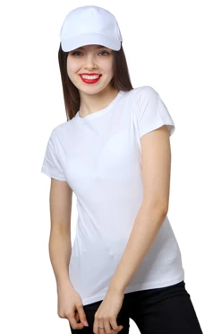 Футболка х/б женская (РАСПРОДАЖА), однотонная белая