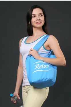 Сумка Кэмп из греты 32х36 см, печать с двух сторон "Relax"