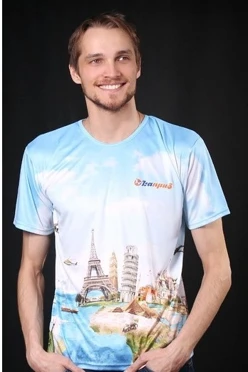 Футболка Гэлэкси унисекс из ложной сетки-230 с полной запечаткой