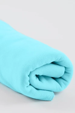 Плед Эконом (без обработки) флисовый 120х160 см, однотонный голубой