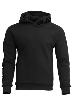 Худи Кинг из футера унисекс, однотонная черная