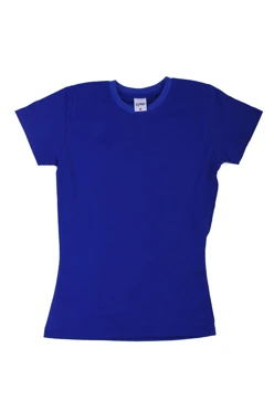 Футболка х/б женская (РАСПРОДАЖА), однотонная синяя