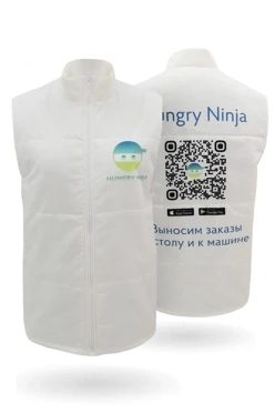 Жилет Портер Лайт со стежкой унисекс, с полной запечаткой "Ninja"