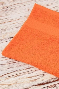 Полотенце махровое 50х90 см (Ituma), однотонное оранжевое