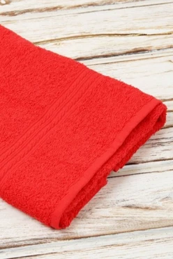 Полотенце махровое 40х70 см (Ituma), однотонное красное