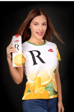 Футболка Гэлэкси женская из ложной сетки с полной запечаткой "Rich"