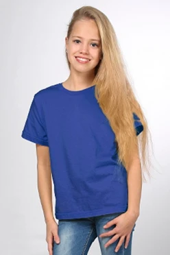 Футболка Степ детская, однотонная темно-синяя
