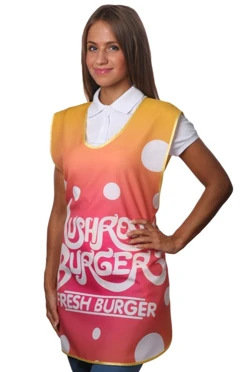 Накидка Флай 54х82 см, с полной запечаткой "Fresh Burger"