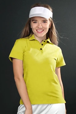 Поло Декстер женская, однотонная лимонная
