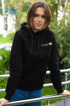Худи Майк из футера унисекс, однотонная "I law Ю"