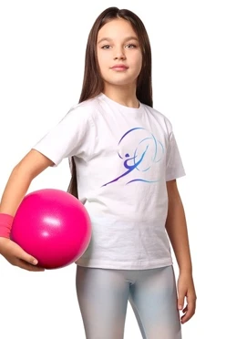 Футболка Астер из примы детская, однотонная "Акробатика"
