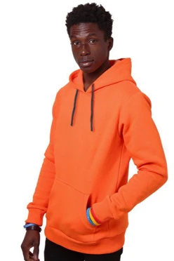 Худи Майк из футера унисекс, однотонный оранжевый
