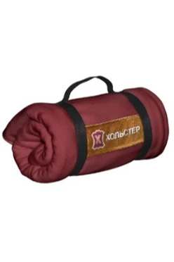 Плед Свиток (с ремешком и вставкой из оксфорда) флисовый 155х170 см, однотонный "Хольстер"