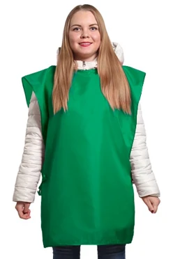 Накидка из шелка 60х80 см, однотонная зеленая