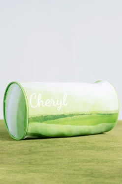 Подушка-валик из бархата 14х26 см, с полной запечаткой "Cheryl"