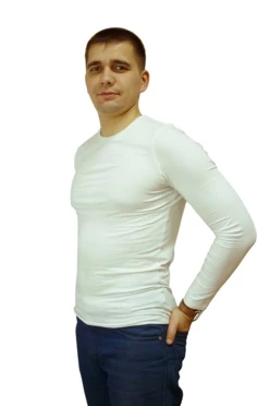 Лонгслив Атлетик Плюс унисекс, однотонный белый