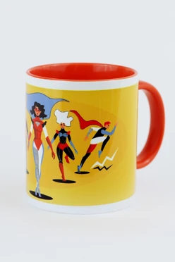 Кружка цветная внутри с цветной ручкой, с полной запечаткой "Heroes"