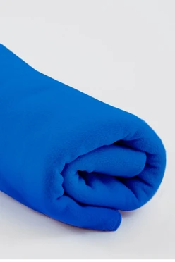 Плед Эконом (без обработки) флисовый 120х160 см, однотонный синий