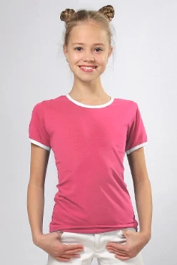 Футболка Атлетик детская, однотонная розовая