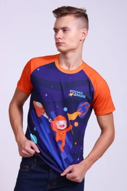 Футболка Спэйс унисекс из примы с полной запечаткой