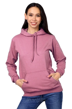 Толстовка Кенго из футера унисекс (Uvinal), однотонная розовая