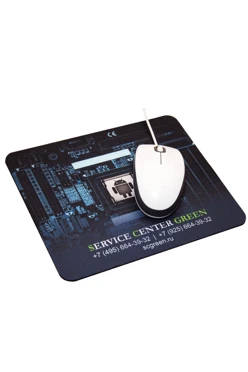 Коврик для мыши прямоугольный 3 мм, с полной запечаткой "Service Centr"