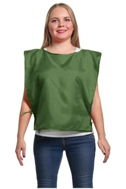 Накидка из шелка 50х55 см, однотонная темно-зеленая