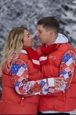 Жилет Морган Лайт с подкладом из лебяжьего пуха унисекс, с полной запечаткой "Зима в Подмосковье"