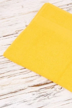 Полотенце махровое 50х90 см (Ituma), однотонное желтое