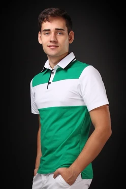 Поло Темп унисекс комбинированная со вставкой