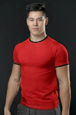 Футболка Атлетик унисекс, однотонная красная