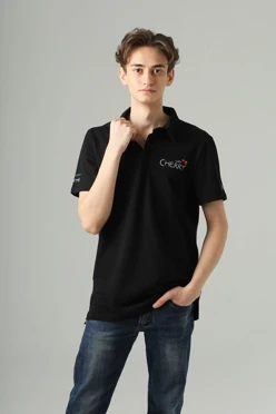 Поло Тейлор унисекс однотонная "Cherry"