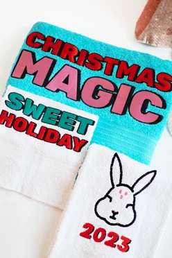 Полотенце махровое 70х140 см (Ituma), однотонное "Christmas magic"