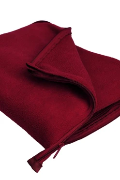 Плед Трансформер (плед-подушка) флисовый 155х170 см, однотонный бордовый