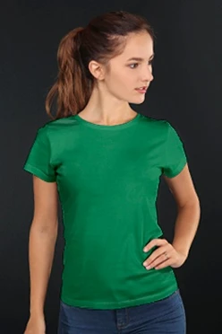 Футболка Степ женская, однотонная зелёная