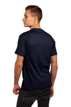 Футболка Премиум унисекс (Modern), однотонная черно-синяя