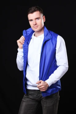 Жилет Брайт унисекс, однотонный василек