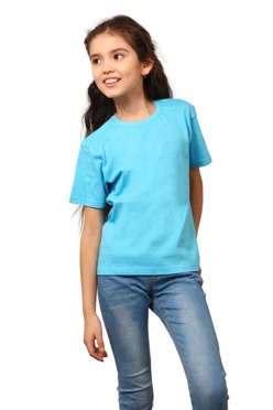 Футболка Премиум детская (Modern), однотонная небесная