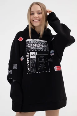 Худи Фрэнк из футера унисекс, однотонная "Cinema University"